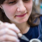 Jessica Thorn at work in her studio 2018